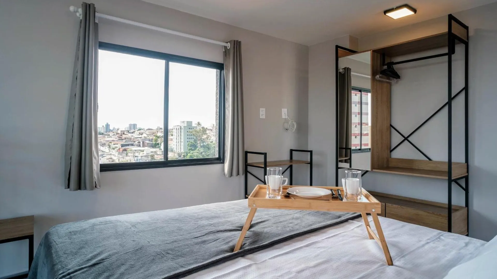شقة Loft Com Vista Panoramica Aeroporto Spexpo Metro Com Ac ساو باولو البرازيل