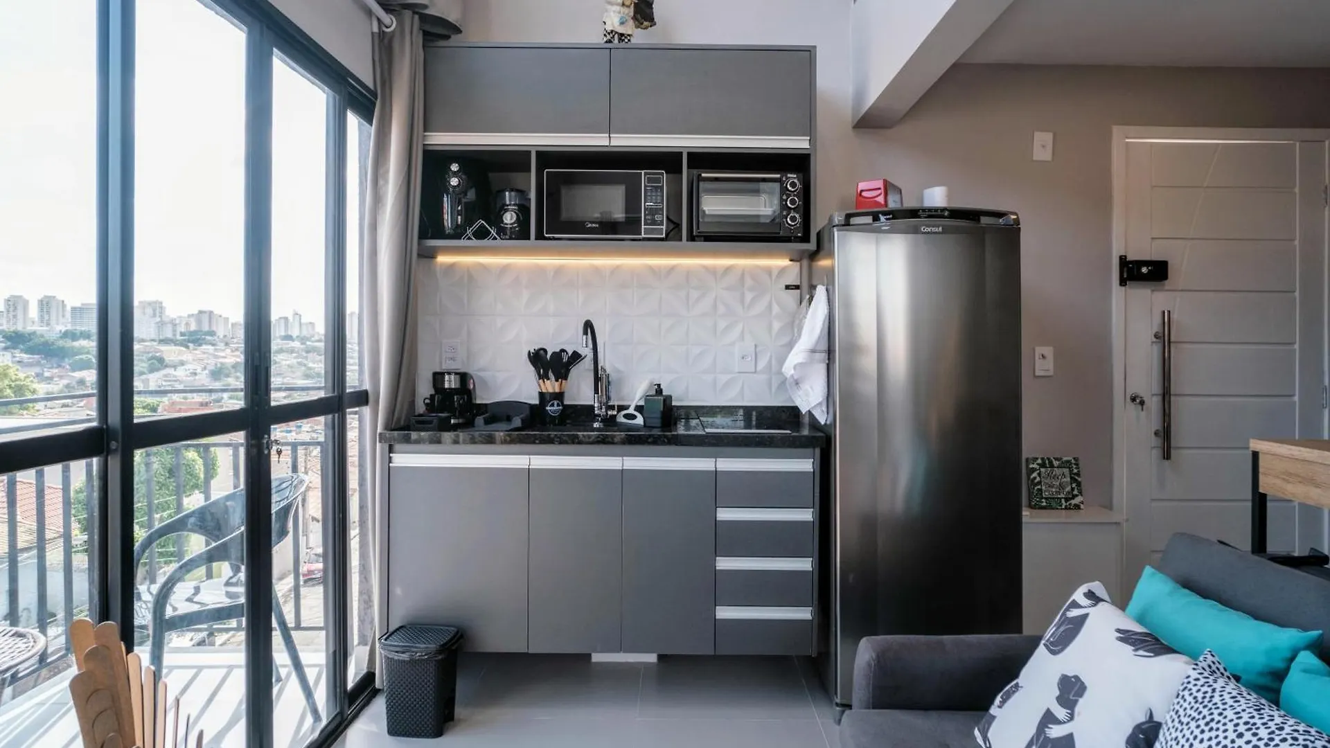 شقة Loft Com Vista Panoramica Aeroporto Spexpo Metro Com Ac ساو باولو البرازيل